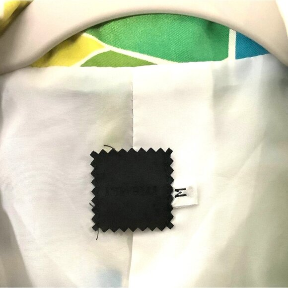 Art Deco Made in Italy Blazer Women Size Medium Front Metal Clasp Closure Office - Picture 3 of 5